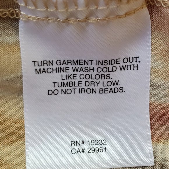 Alfred Dunner Fall Colors 3/4 Sleeve Pullover Watercolor Top With Studding S - Picture 7 of 7